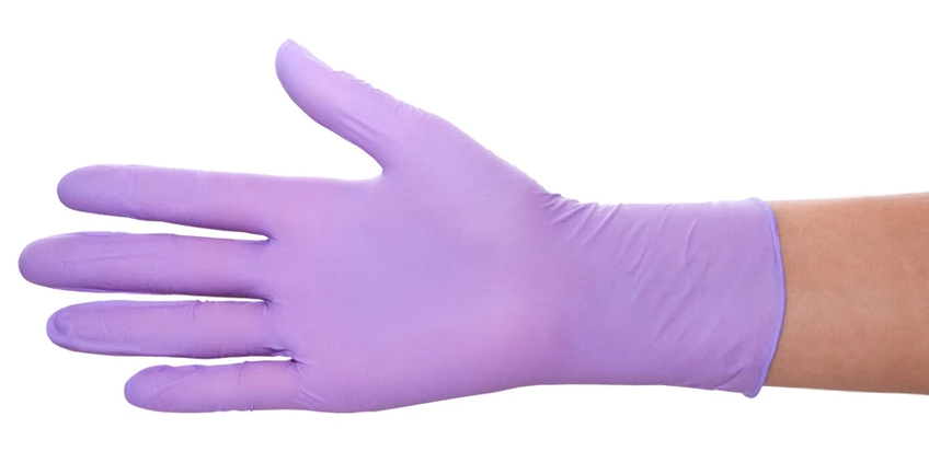 Bild 1 von SafeGrip Nitril, flieder, puderfrei, 25 cm lang  / (Größe) L (8-9)