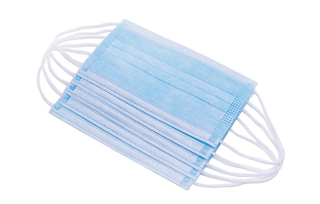 Bild 1 von Mundschutz - 3-lagig, mit Elastikbändern und Nasenbügel, 50 Stück