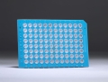Bild 1 von FrameStar® 96-Well PCR-Platten semi-skirted, low profile, perforiert  / (Rahmenfarbe) Blau